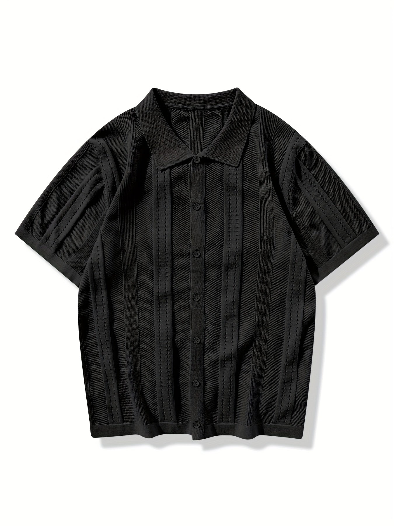 Camisa casual de punto de manga corta