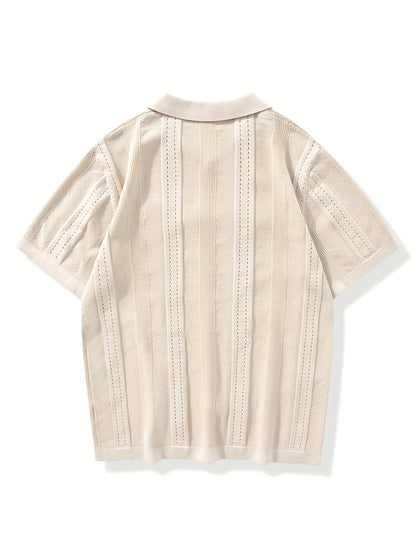 Camisa casual de punto de manga corta