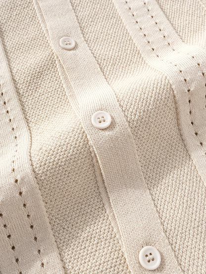 Camisa casual de punto de manga corta