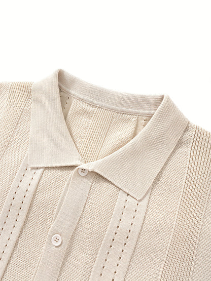 Camisa casual de punto de manga corta
