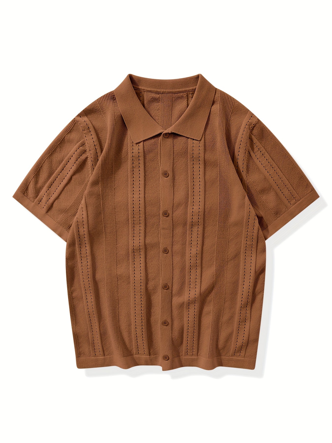 Camisa casual de punto de manga corta