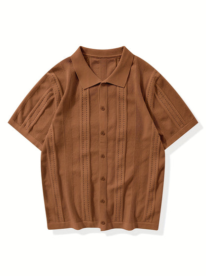 Camisa casual de punto de manga corta