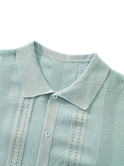 Camisa casual de punto de manga corta