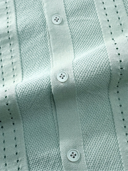 Camisa casual de punto de manga corta