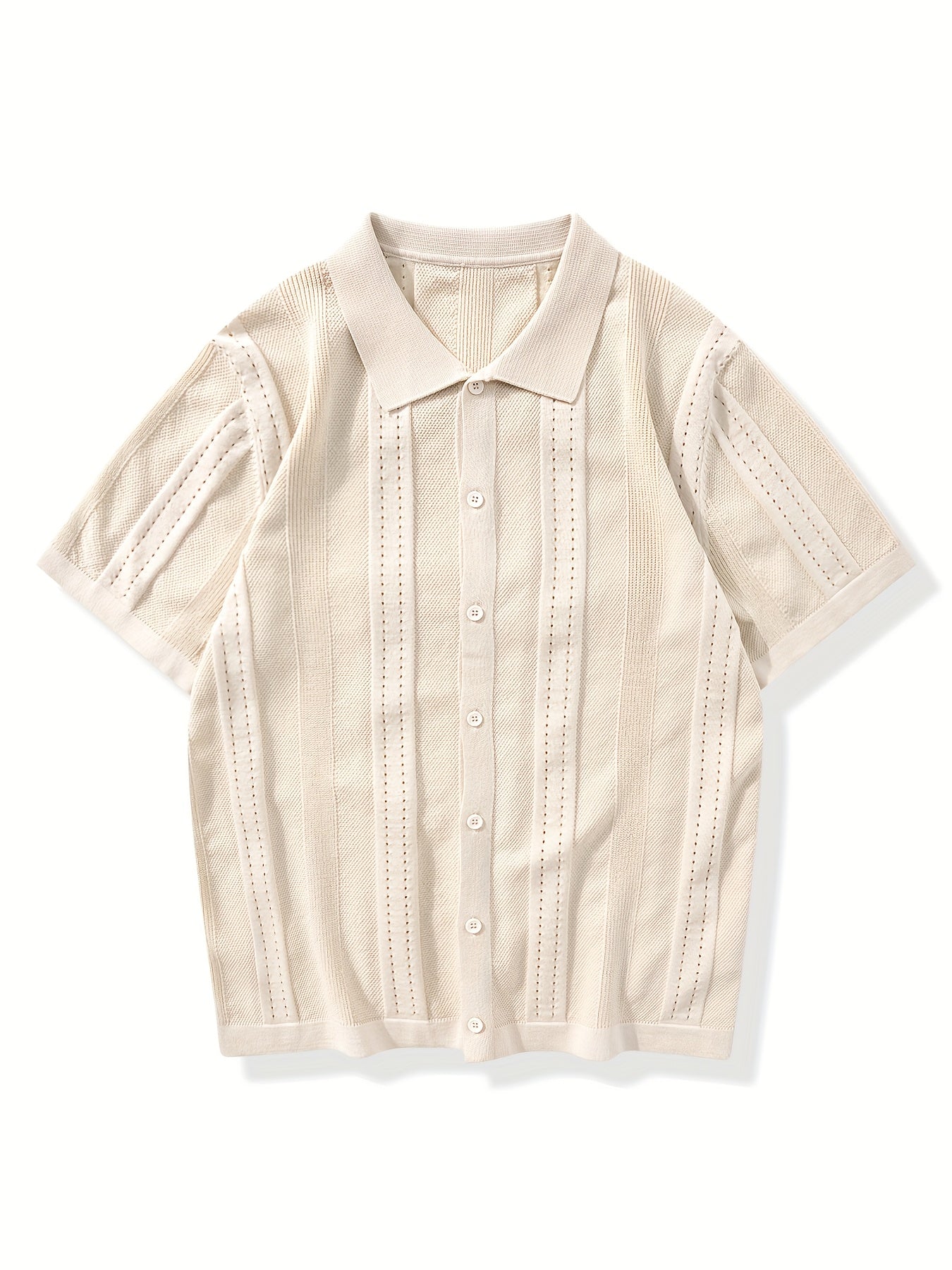 Camisa casual de punto de manga corta