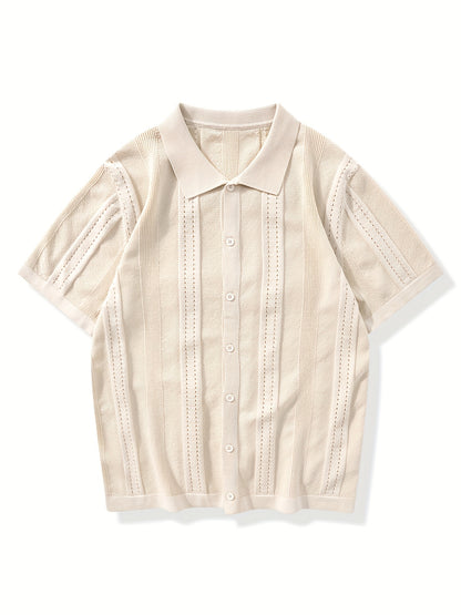 Camisa casual de punto de manga corta