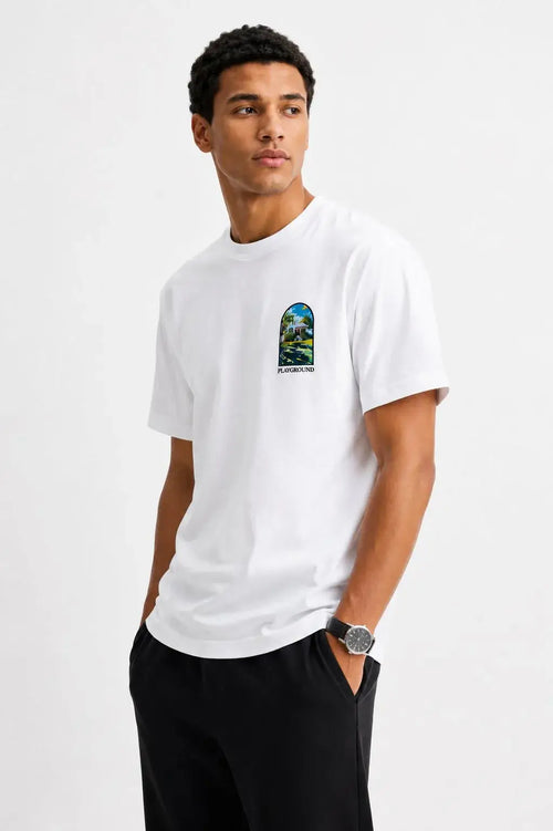 FE60160 BLANCO	Camiseta de manga corta estampada: